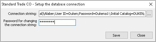Setup the database connection